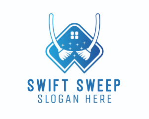 Broom House Sweep logo design