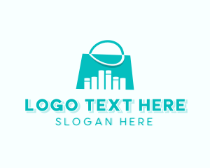 Shopping - Library Book Bag logo design