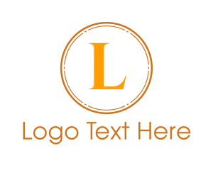 Legal Services - Gold Text Circle logo design