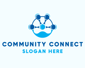 Blue People Connection logo design