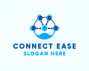 Blue People Connection logo design