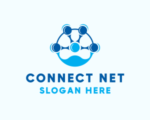 Blue People Connection logo design