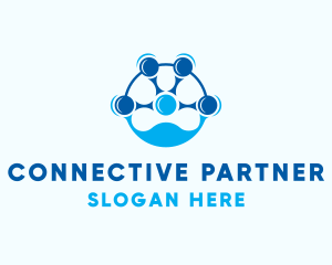 Blue People Connection logo design