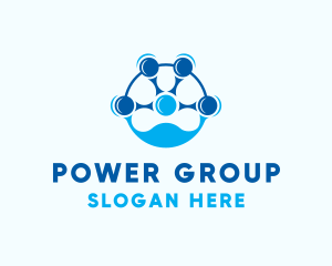 Group - Blue People Connection logo design