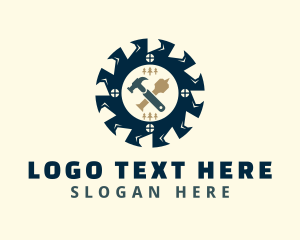 Brown - Industrial Tools Woodwork logo design