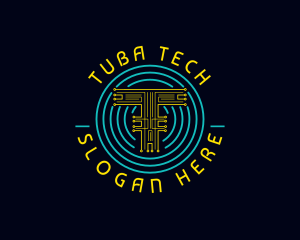 Crypto Tech Letter T logo design