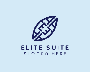 Surfing Shortboard Letter E logo design