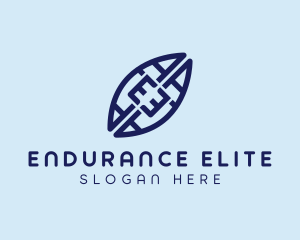 Surfing Shortboard Letter E logo design