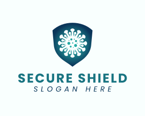 Virus Shield Protect logo design