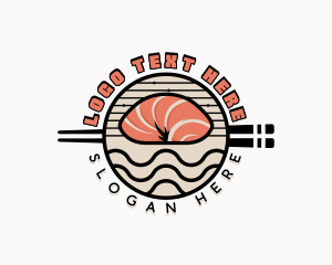 Dango - Salmon Sushi Cuisine logo design