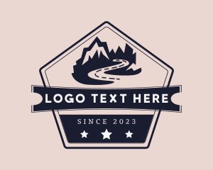 Mountaineering - Road Trip Hills Travel logo design