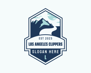 Camper - Mountain Trip Trekking logo design