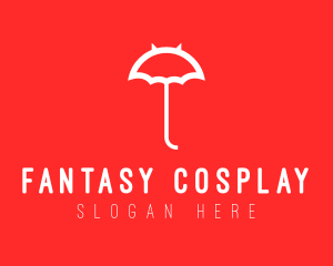 Cosplay - Devil Umbrella Line Art logo design