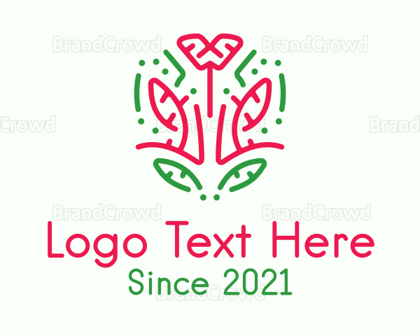 Dotted Flower Lines Logo