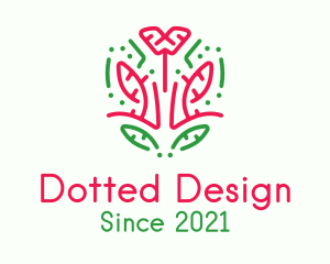 Dotted - Dotted Flower Lines logo design