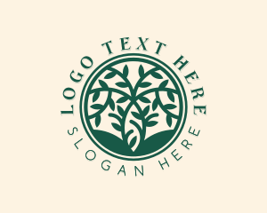 Maple Tree - Botanical Eco Tree logo design