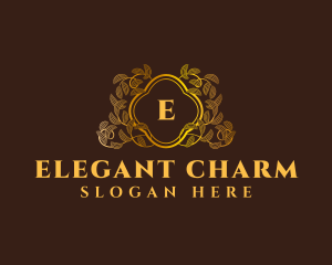 Elegant Leaf Wreath logo design