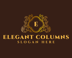 Elegant Leaf Wreath logo design