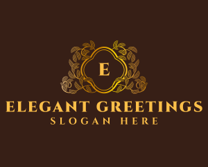 Elegant Leaf Wreath logo design