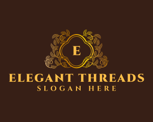 Elegant Leaf Wreath logo design