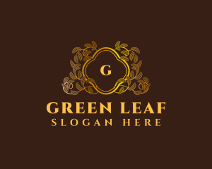 Elegant Leaf Wreath logo design