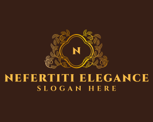 Elegant Leaf Wreath logo design