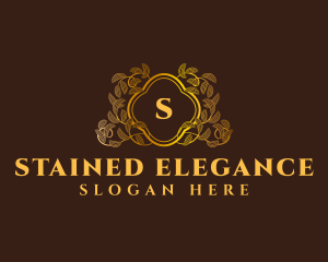 Elegant Leaf Wreath logo design