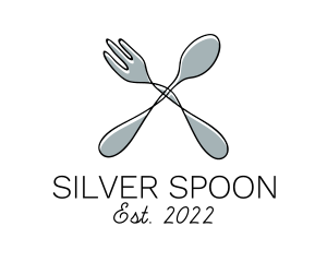 Fork - Spoon Fork Food Utensil logo design
