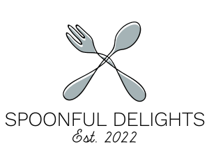 Spoon - Spoon Fork Food Utensil logo design