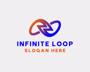 Loop - Loop Bolt Electricity logo design