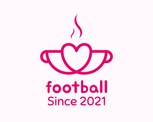 Coffee Shop - Heart Couple Cup logo design