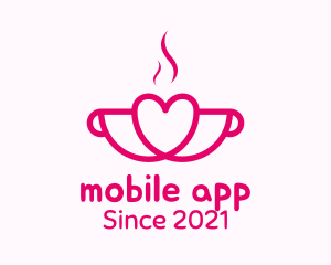Dating Site - Heart Couple Cup logo design