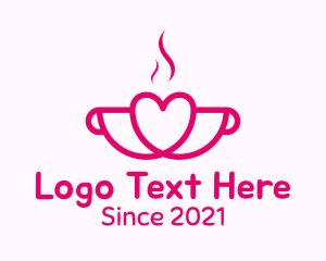 Dating Site - Heart Couple Cup logo design