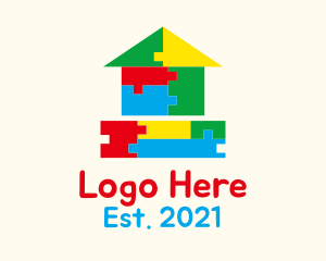Preschool - Preschool Block House logo design