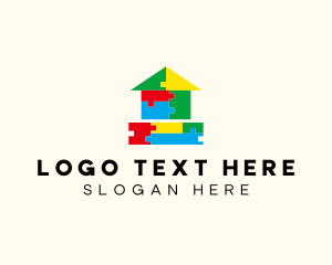 Residence - Preschool Block House logo design