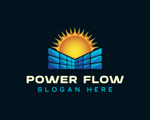 Solar Panel Power logo design