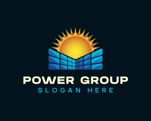 Solar Panel Power logo design