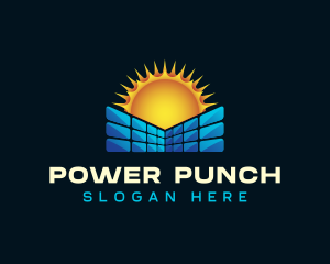 Solar Panel Power logo design