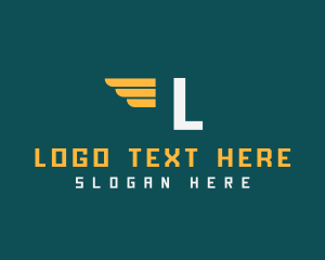 Flight - Wings Logistics Delivery logo design