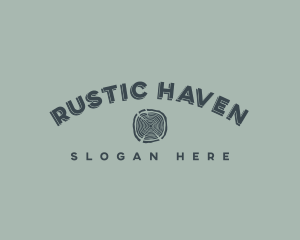 Masculine Rustic Wood logo design