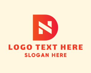 Negative Space - Property Letter ND logo design
