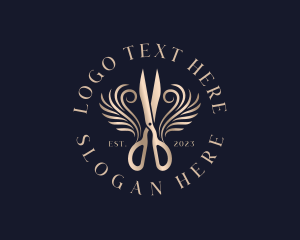 Luxury - Premium Scissors Shears logo design