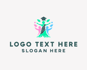 Teacher - Human Tree Knowledge logo design