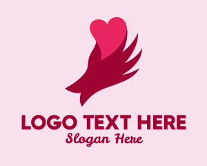 Free Logo Design Maker - Wings and Heart Logo Template