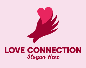 Romance - Hand Holding Heart logo design