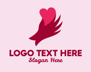 Heart - Hand Holding Heart logo design