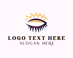 Eyelash Extension - Eyebrow Eyelash Makeup logo design