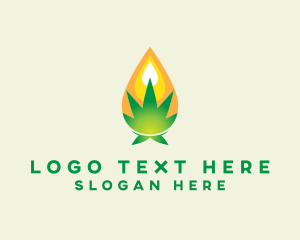 Marijuana - Hemp Oil Droplet logo design