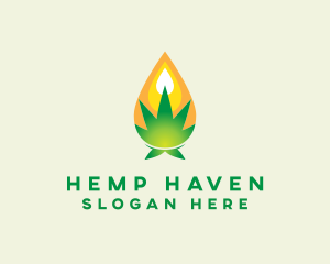Hemp - Hemp Oil Droplet logo design