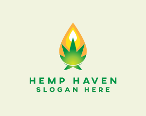 Hemp Oil Droplet logo design